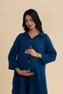 The Midnight Dress – Deep blue cotton dress, view 2