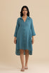 The Sea Breeze Dress – Teal cotton dress, view 1