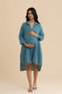 The Sea Breeze Dress – Teal cotton dress, view 2