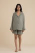 The Sage Set – cotton double gauze co-ord set, view 2