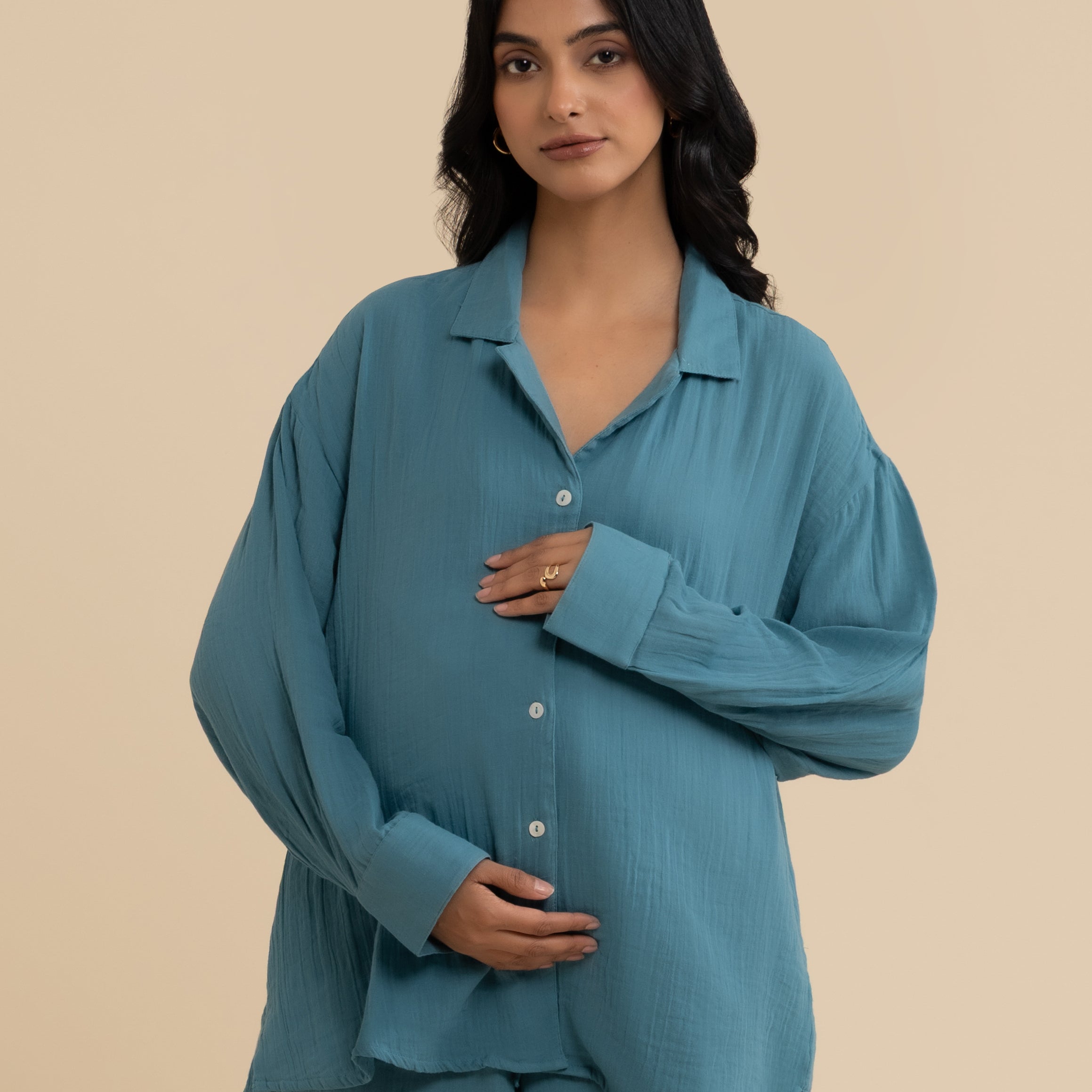 The Sea Breeze Set – cotton double gauze co-ord set, view 1