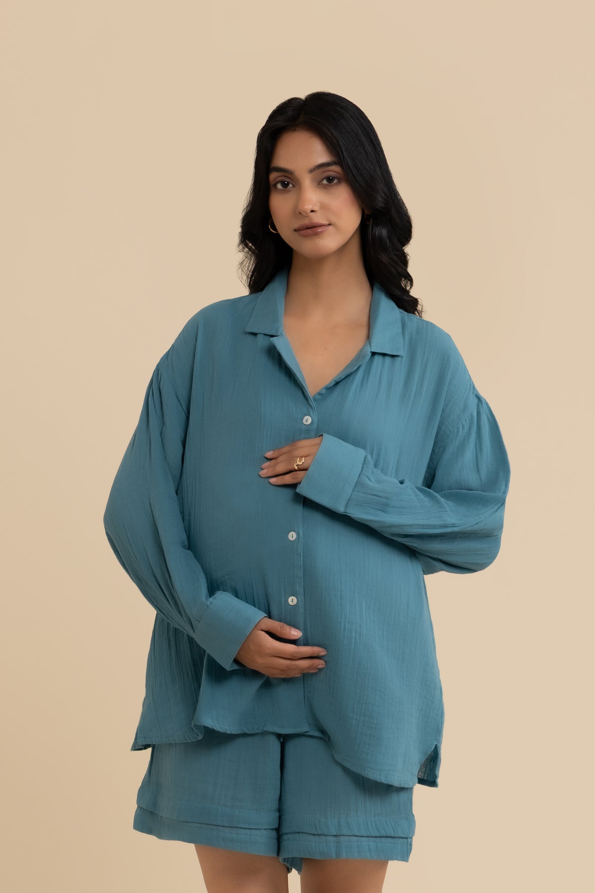 The Sea Breeze Set – cotton double gauze co-ord set, view 1