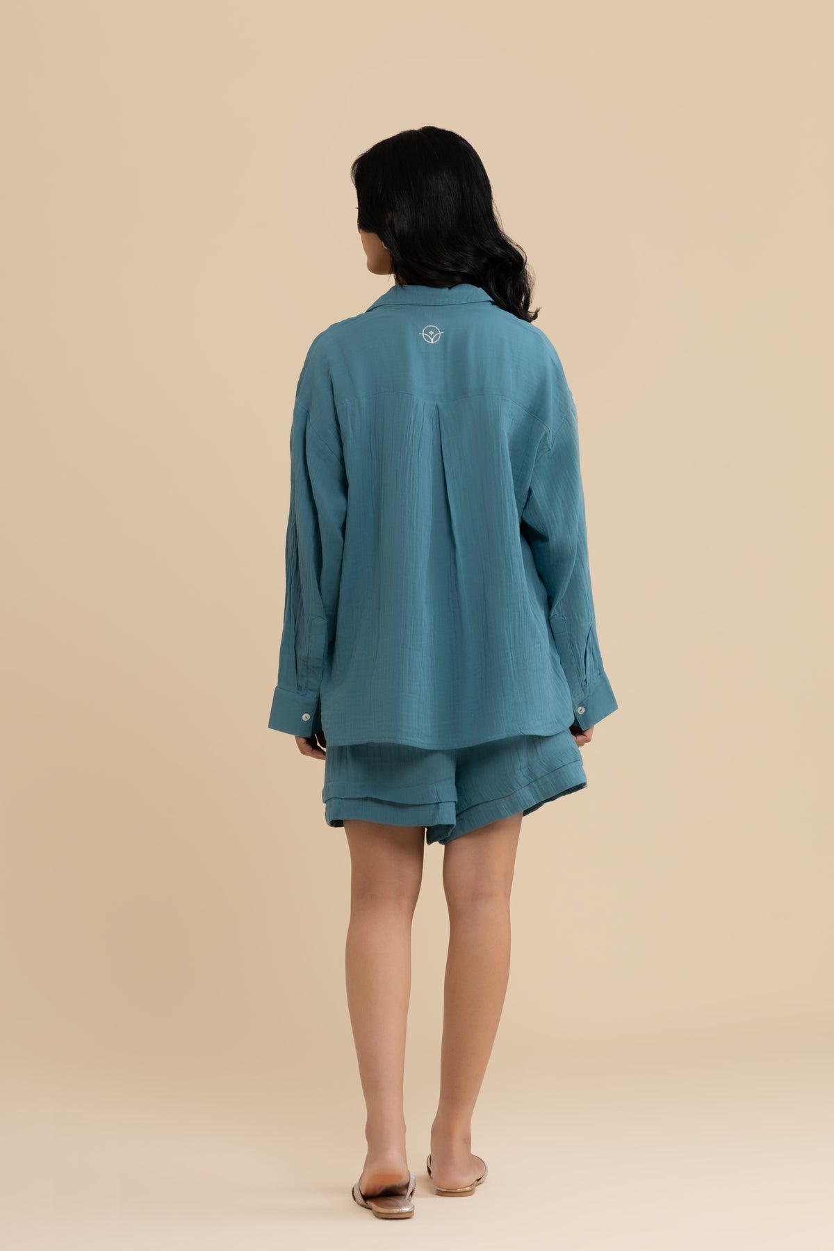 The Sea Breeze Set – cotton double gauze co-ord set, view 6