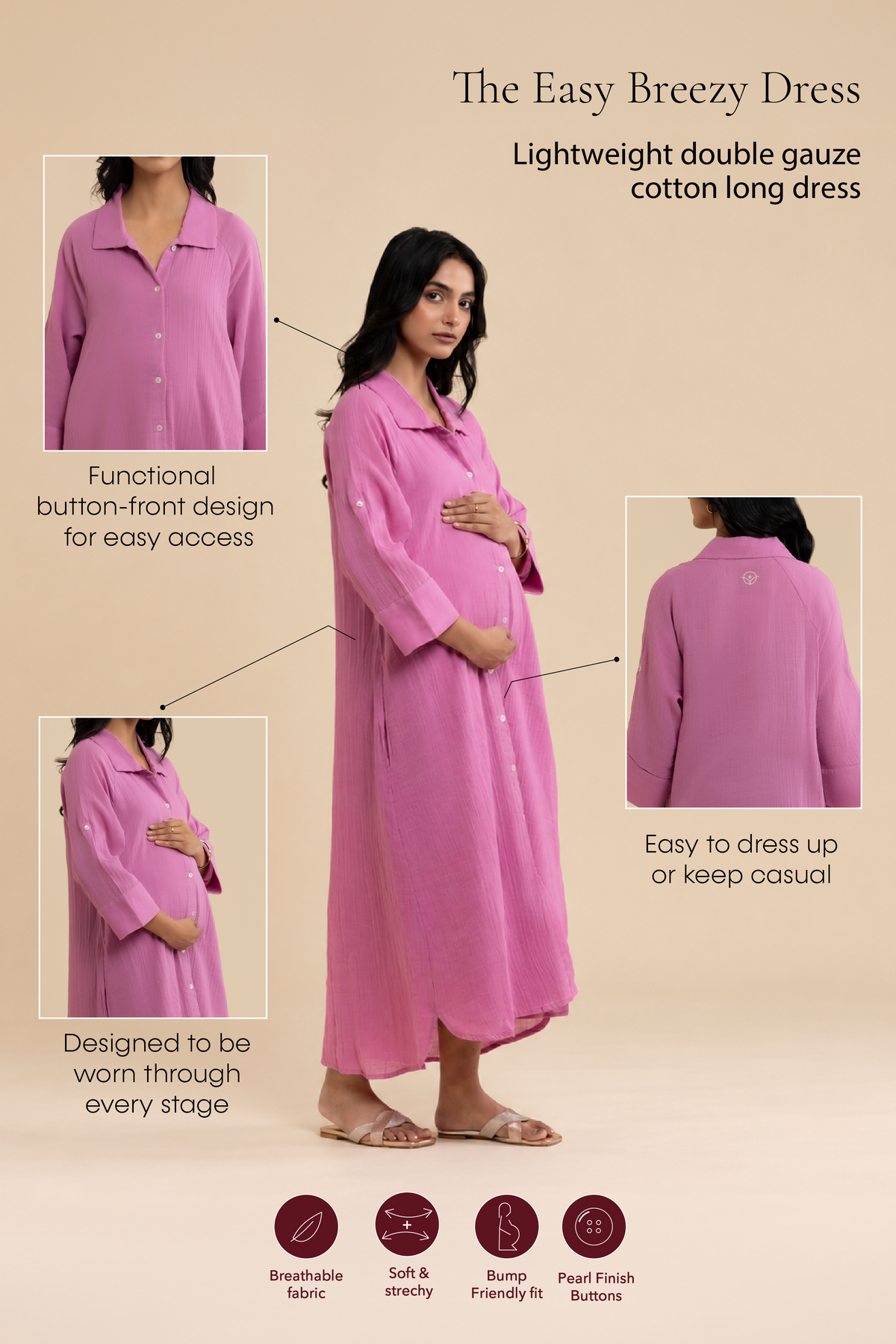 The Easy Breezy Dress – cotton dress, view 3